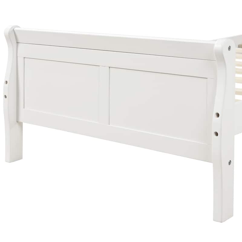 Nestfair Twin Wood Platform Bed with Headboard and Footboard