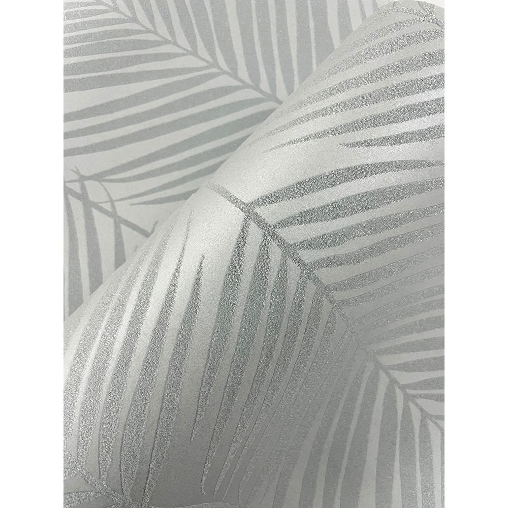 Seabrook Designs Persei Palm Glass Beaded Unpasted Wallpaper