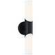 preview thumbnail 20 of 18, 2-Light 16-inch Modern/Contemporary ADA Brushed Nickel Bath Vanity Light Bar with White Opal Glass Black with Opal White Glass
