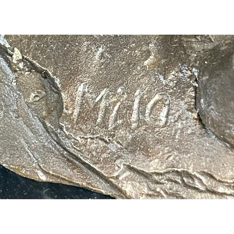 Signed Original Arabian Horse Bronze Sculpture Modern Art Marble Figurine Figure