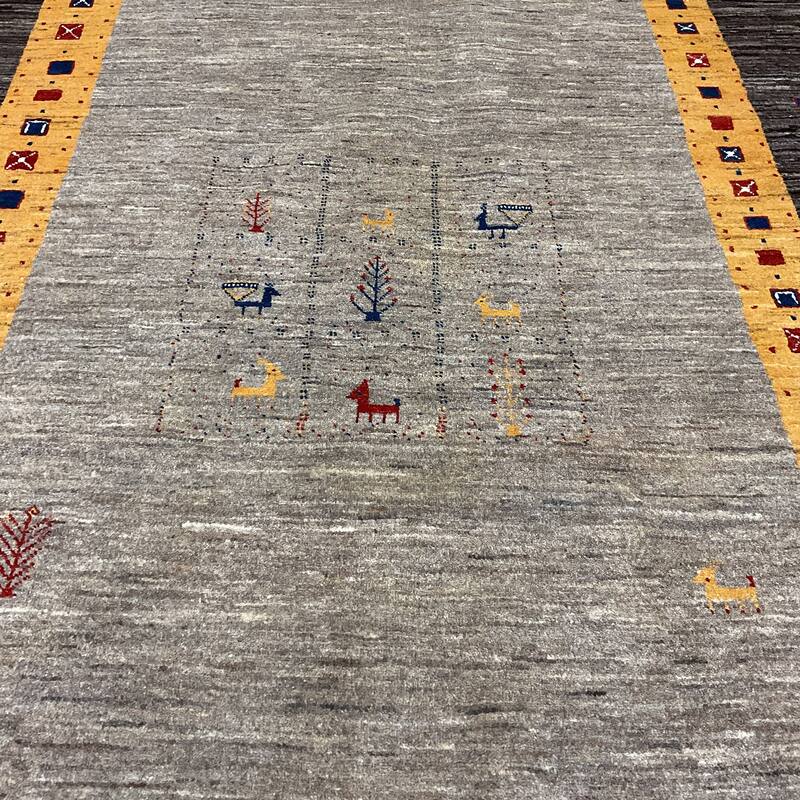 HERAT ORIENTAL Handmade 5'4 x 8' Gabbeh Wool Rug - 5'4" x 8'