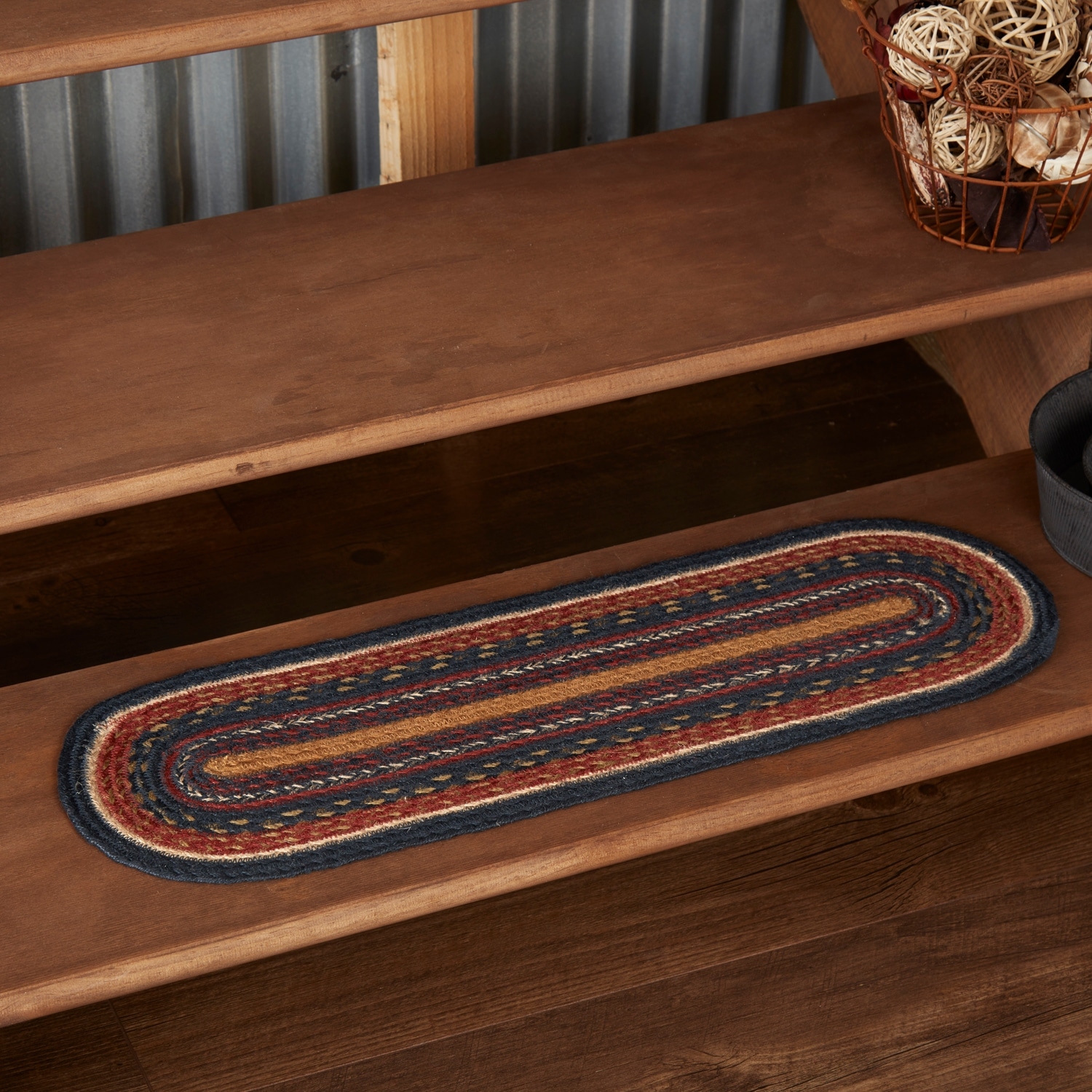 Stratton Stair Tread Jute Oval - 8.5x27