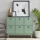 preview thumbnail 21 of 19, Simple Living Jamie Mid-century Modern 6-door Storage Cabinet Mint Green
