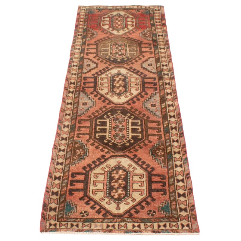 ECARPETGALLERY Hand-knotted Konya Anatolian Copper Wool Rug - 2'10 x 9'3