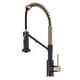 preview thumbnail 54 of 158, Kraus Bolden 2-Function 1-Handle Commercial Pulldown Kitchen Faucet KFF-1610 - 19 1/4" Height (Filter Faucet) - SFACBMB - SF Antique Champagne Bronze/ Matte Black
