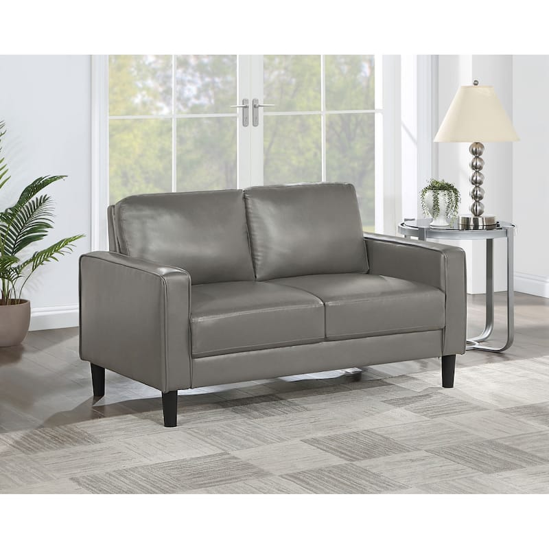 Ruth Transitional Upholstered Track Arm Loveseat