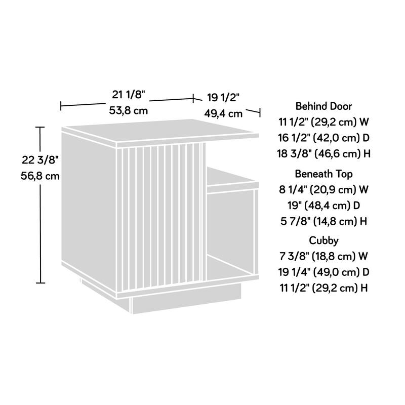 Wood Nightstand with Contemporary Design, Brown