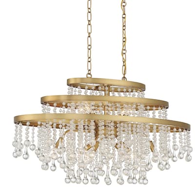 Savoy House 1-1867-10 Luna 10 Light 36" Wide Crystal Chandelier