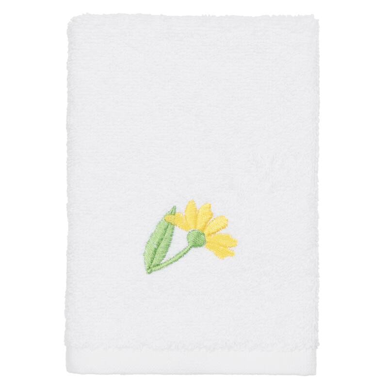 Authentic Hotel and Spa 100% Turkish Cotton Daisy 3PC Embellished Towel Set