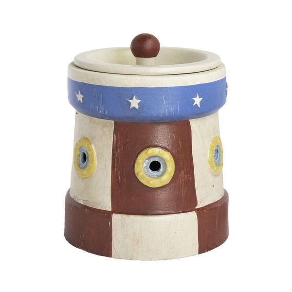 Home Indoor Decorative Scented Lighthouse Full Size Ceramic Wax Warmer - Red, White, Blue - N/A