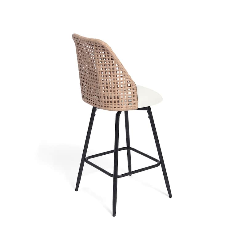 28.7"H Swivel Bar Stools/ Counter Stools with Metal Legs Set of 4 - Set of 4