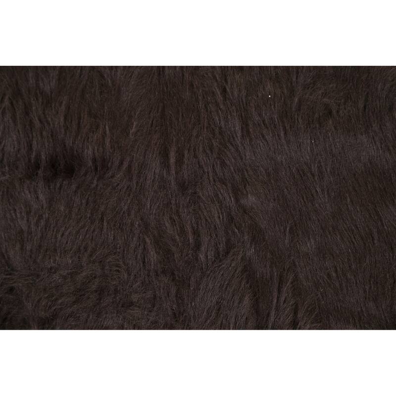 Contemporary Shaggy Oriental Area Rug Hand-tufted Foyer Carpet - 4'10" x 7'4"