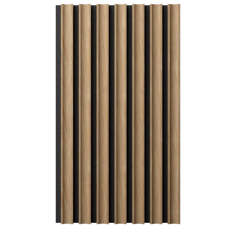 AcoustixPro Noise Cancelling Concave Small Slat Wall Panel (2 Pack) - Aged Barrel - 11"W x 94 1/2"H