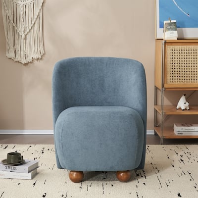 American Design Upholstered Teddy Wood Fabric Chairs