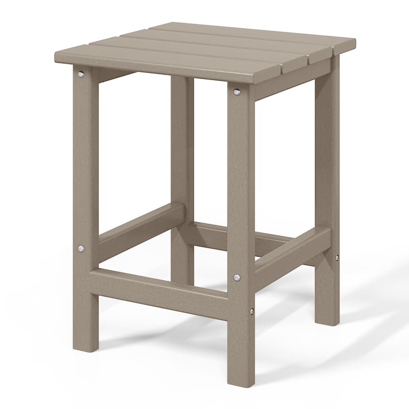 Polytrends Laguna Hdpe All Weather Outdoor Patio Square Side Table