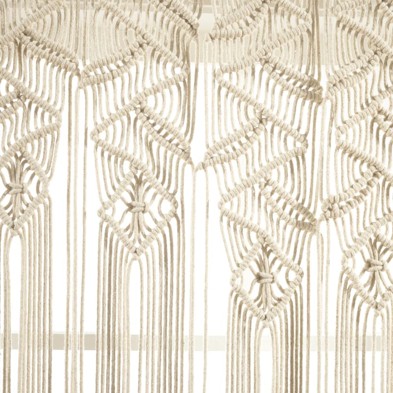 Lush Decor Boho Macrame Leaf Cotton Valance - 30" x 40"