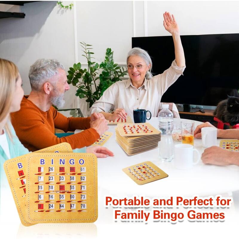 GSE™ Shutter Bingo Cards with Quick-Clear Slider. Reusable Fingertip Sliding Reset Bingo Cards