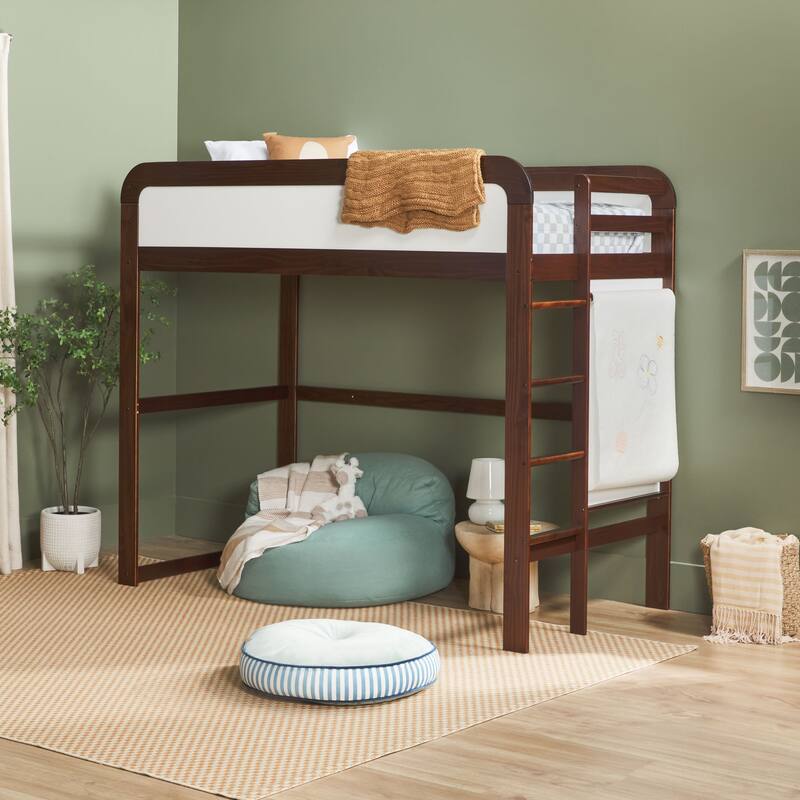 Walker Edison Twin Loft Bed with Ladder