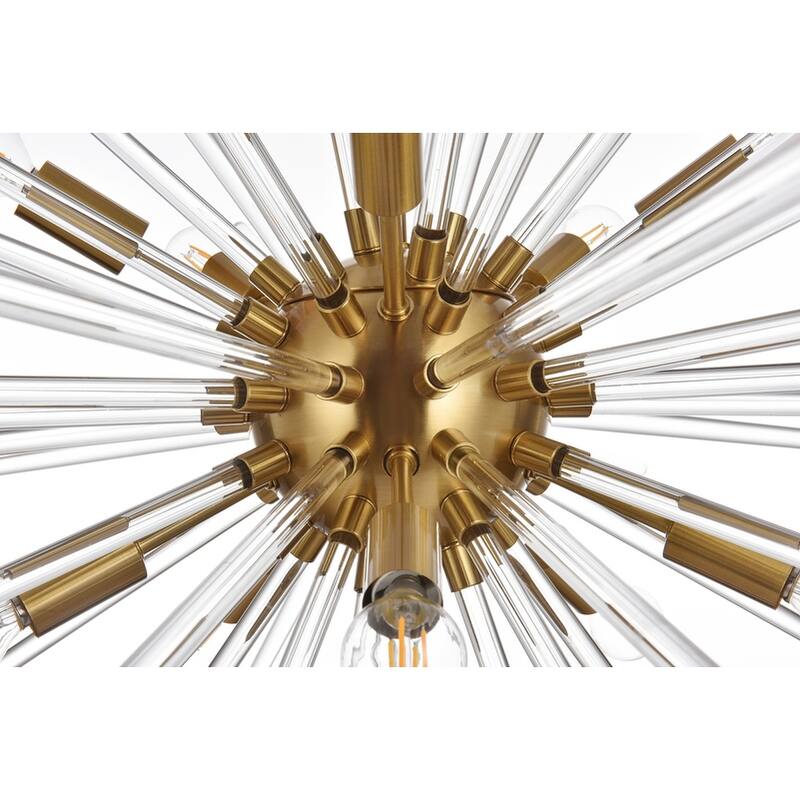 Indigo Home 46 inch three tiers crystal starburst chandelier
