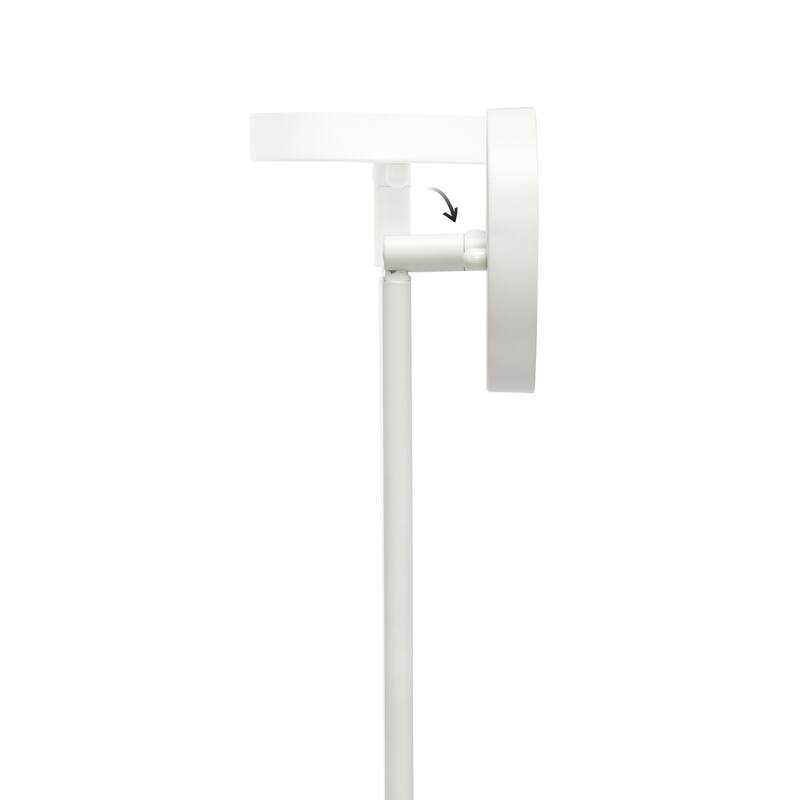 Adjustable Pendant Light - Metal & Glass 1-Light - Kitchen Island, Foyer, Hallway - White Finish - 9.5