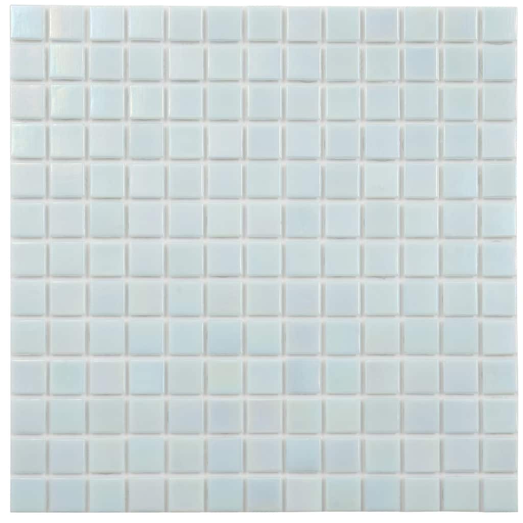 Apollo tile 12" x 12" Nacreous Glossy Stone Blue Glass Tile (20 sq ft/case) - 20 Pack