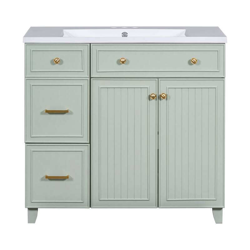 MDF Bathroom Vanity with Resin Sink