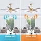 Parrot Uncle 52" Modern Gold Wood 5-Blade Crystal Ceiling Fan with Remote and Light Kit - Bed Bath & Beyond - 34705196