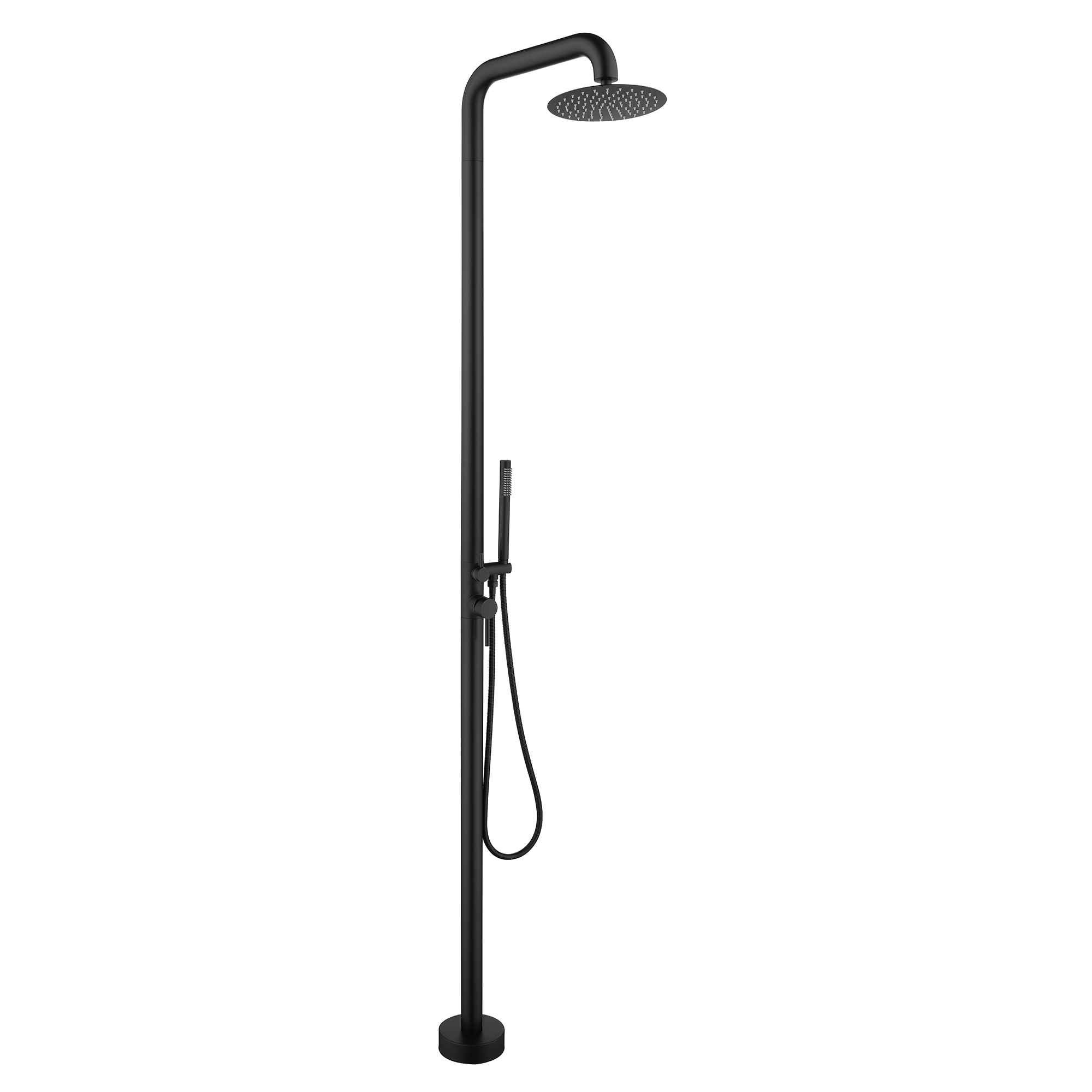 81"H Stainless Steel Freestanding Outdoor Shower with Handheld Shower