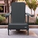 preview thumbnail 22 of 22, Patio HDPE Board Folding Adirondack Chair With Cup Holder Black