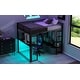 preview thumbnail 30 of 32, Full Metal Gaming Loft Bed with LED, Desk & Drawers