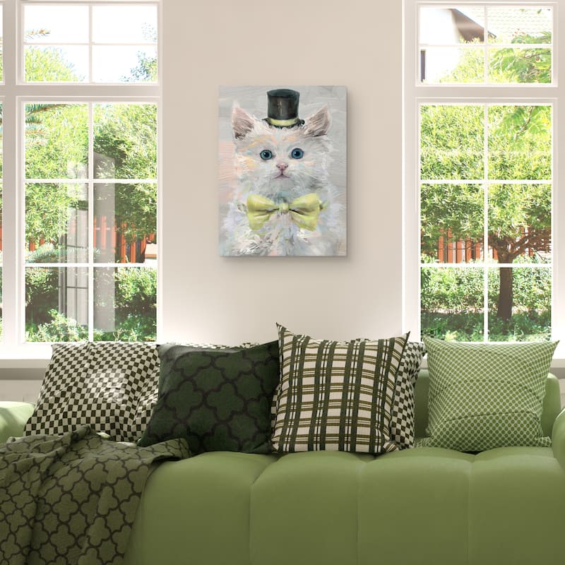 Top Hat Cats III Canvas Art Print