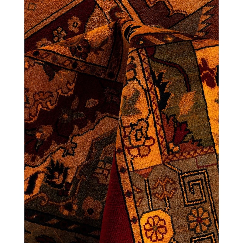 Vibrance One-of-a-Kind Hand-Knotted Area Rug - Orange, 8' 10" x 12' 0" - 8' 10" x 12' 0"