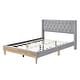 preview thumbnail 20 of 56, 4 Pcs Bedroom Sets Platform Bed with 2 Nightstands and Storage