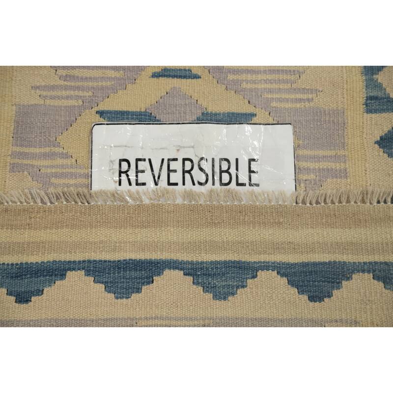 Hand Woven Oriental 100% Wool Carpet Southwestern Tribal Purples Kilim Area Rug - 4' 0'' X 2' 0''