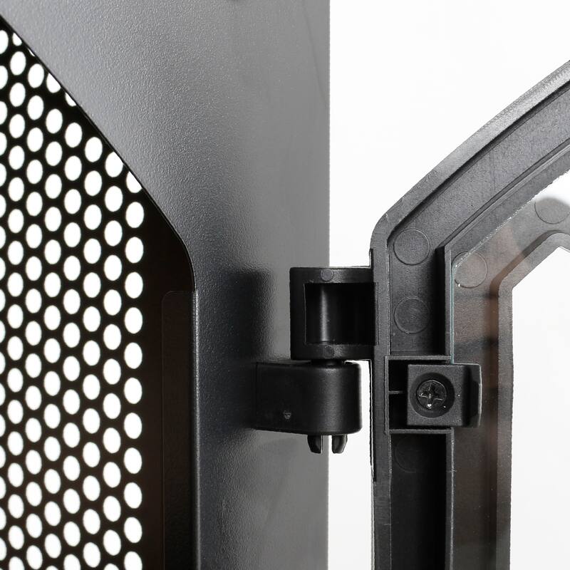 CSA-Certified Portable Electric Fireplace with Three-Sided View, Adjustable Brightness, and Overheat Protection - N/A