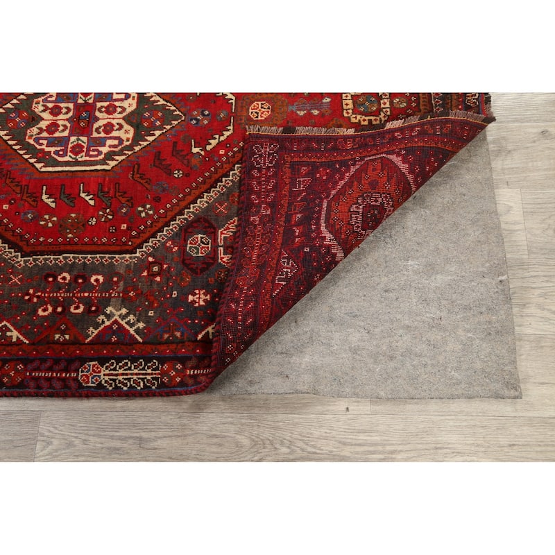 Geometric Shiraz Persian Traditional Area Rug Handmade Wool Carpet - 3'11" x 5'3"