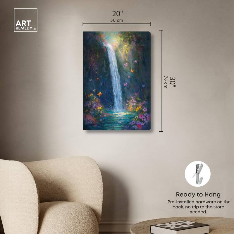 Hidden Falls II Canvas by Art Remedy, Gallery Wrapped