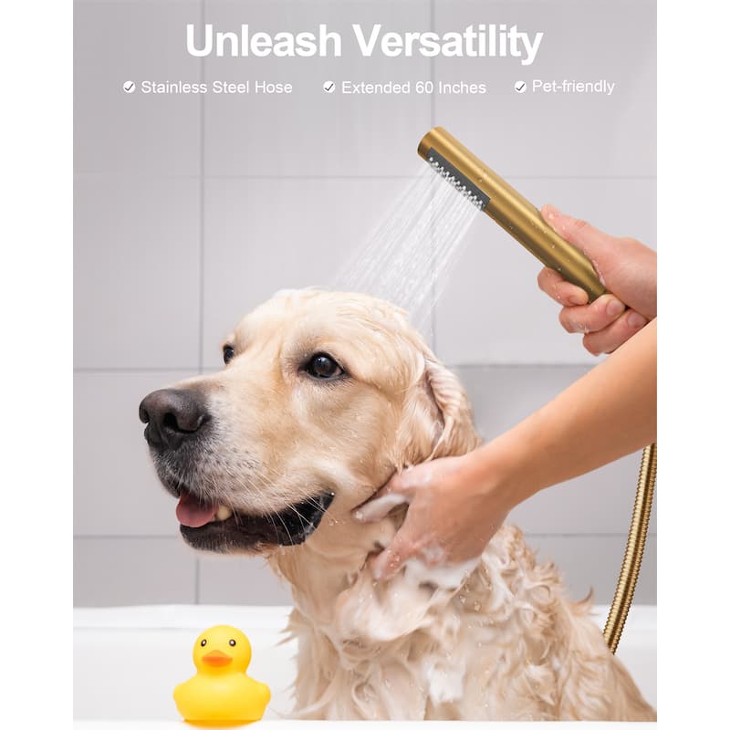 GRANDJOY 3-in-1 Shower Faucet System 10 Inch Rainfall Shower Head with Tub Spout Bathroom Shower Faucets