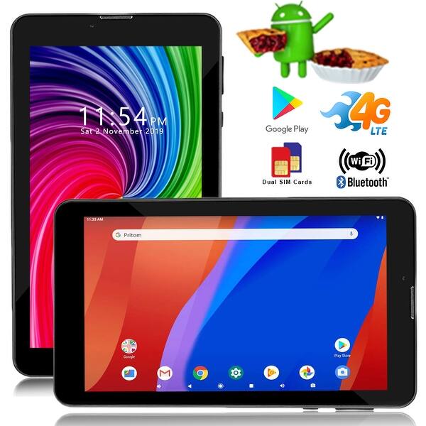 Shop 4g Lte Unlocked 7 Inch Tablet By Indigi Android Pie Os Quadcore Cpu 2gb Ram 16gb Rom Expandable Up To 512gb Bt Enabled Overstock 30570025
