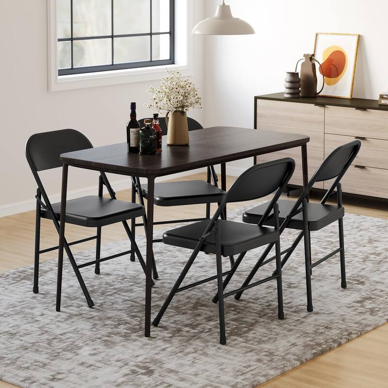 Folding Chairs Set of 4 Hold Up to 350 Pounds