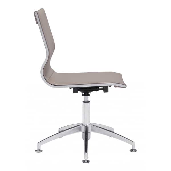 White Faux Leather Seat Swivel Adjustable Task Chair Leather Back Steel Frame White Faux Leather Seat Swivel Adjustable Task Chair Leather Back Steel Frame