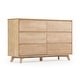 preview thumbnail 37 of 43, Plank and Beam Scandinavian 6-Drawer Dresser Blonde