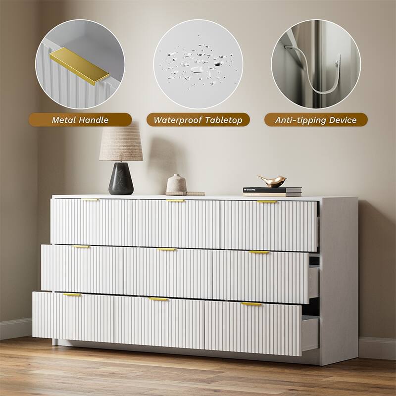 9-Drawer Dresser 63" W