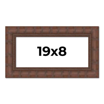 19x8 Frame Pewter Solid Wood Picture Frame Width 1.625 Inches | Interior Frame Depth 0.6875 Inches