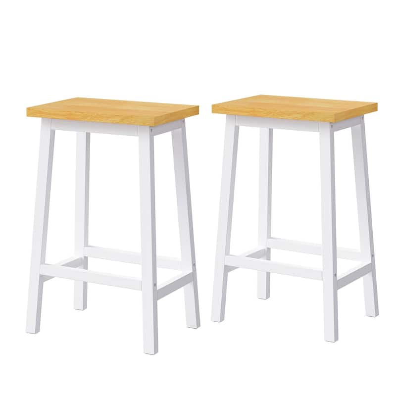 Roomfitters Kitchen Island Cart with 2 Bar Stools and Power Outlet