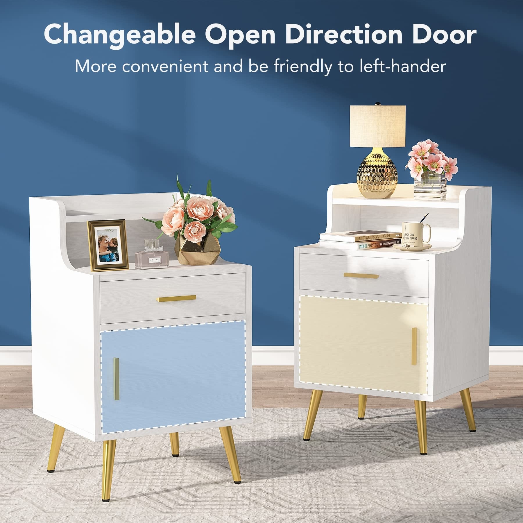 32 in deals tall nightstand