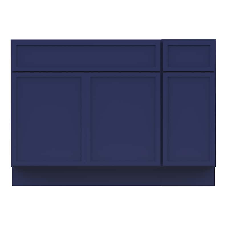 Vanity Art 48" Birch Freestanding Bathroom Vanity Cabinet without Top