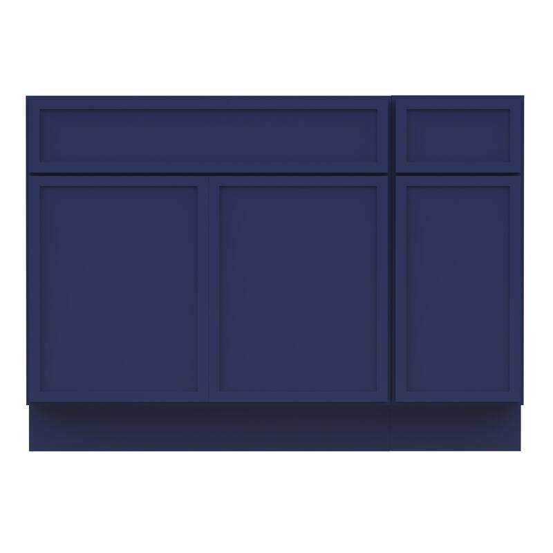 Vanity Art 51" Birch Freestanding Bathroom Vanity Cabinet without Top