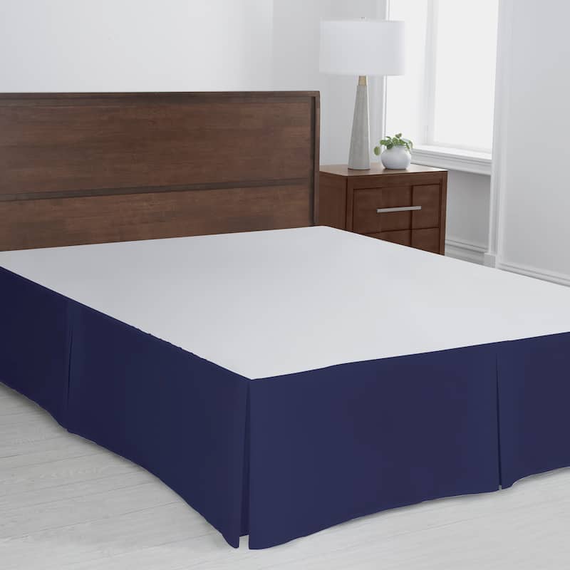 Simply Put Box Pleated Bed Skirt - King - Navy