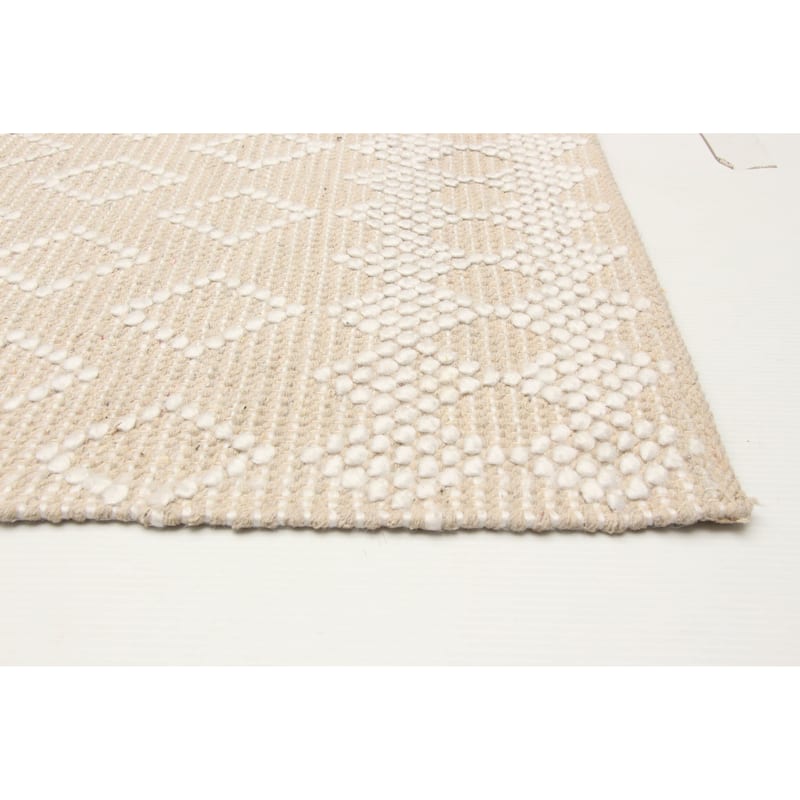 ECARPETGALLERY Braid weave Sienna Cream Wool Rug - 5'0 x 8'0